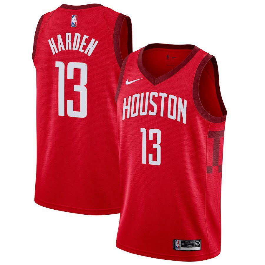 Men Houston Rockets #13 Harden Red Swingman Earned Edition NBA Jersey->houston rockets->NBA Jersey